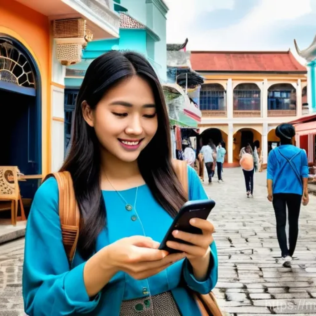 관광 학회 및 세미나 - **Prompt:** A vibrant and dynamic scene capturing the fusion of traditional charm and modern technol...