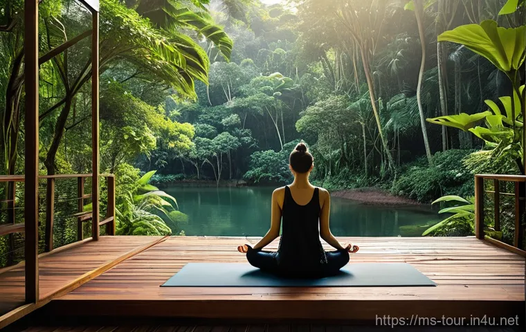 글로벌 관광의 미래 - **Prompt 1: Sustainable Nature Escape**
"A tranquil and vibrant eco-resort nestled deep within t...