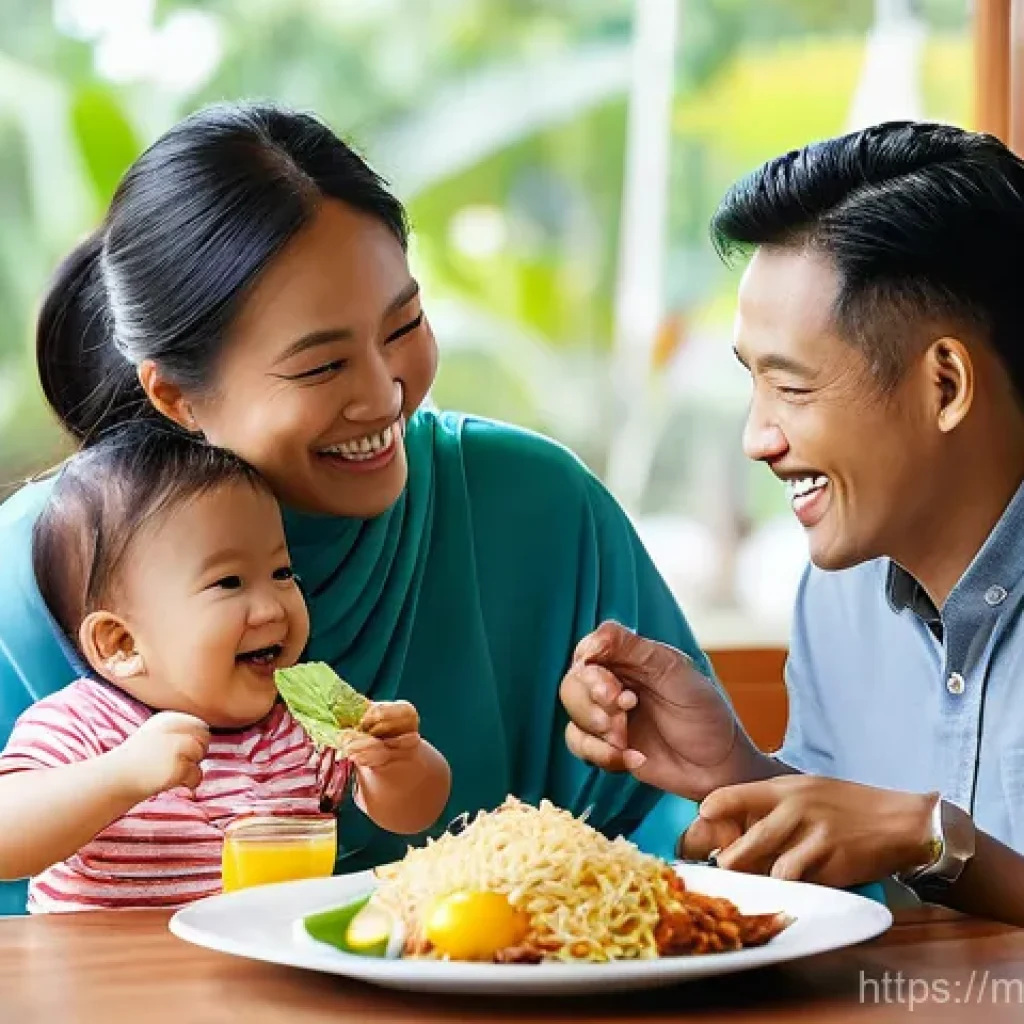 브랜드 마케팅 - A joyful multi-ethnic Malaysian family of three (father, mother, and a baby/toddler) sharing a delig...