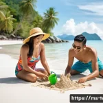 빅데이터와 관광 - **Family Beach Day in Langkawi:**
* "A sunny afternoon on a pristine beach in Langkawi, Malays...
