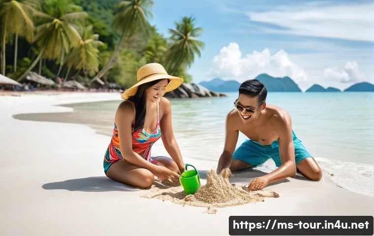 빅데이터와 관광 - **Family Beach Day in Langkawi:**
* "A sunny afternoon on a pristine beach in Langkawi, Malays...