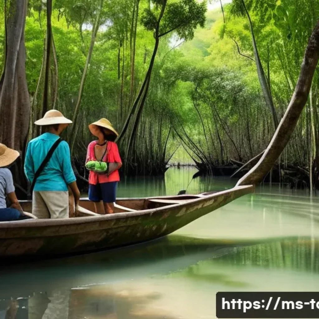 관광 개발 지역 사례 - **Prompt 1: Sustainable Mangrove Ecotourism in Langkawi**
    "A vibrant, high-definition photograph...