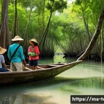 관광 개발 지역 사례 - **Prompt 1: Sustainable Mangrove Ecotourism in Langkawi**
"A vibrant, high-definition photograph...